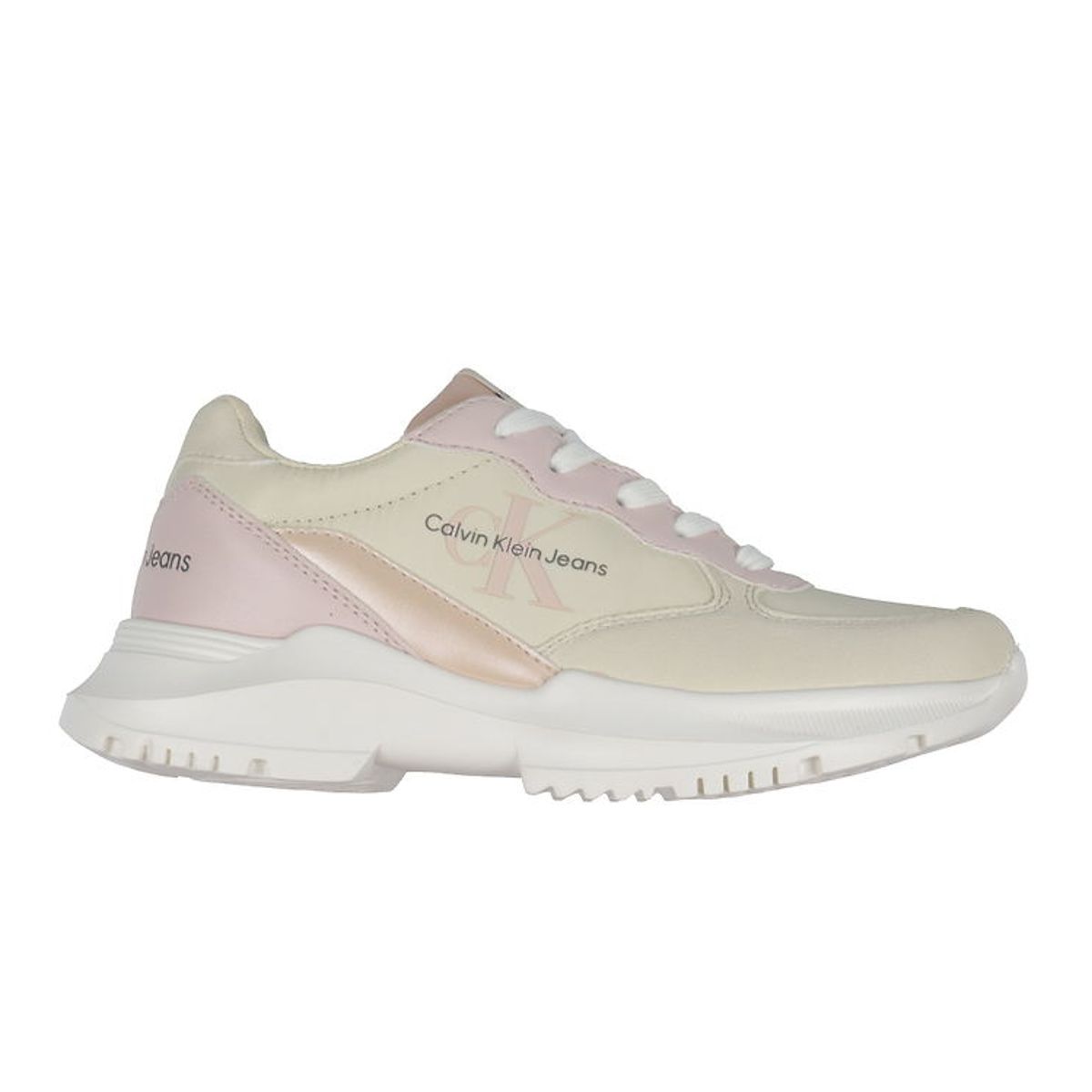 Calvin Klein Sko - Low Cut Lace-Up - Beige/Pink/Powder Pink