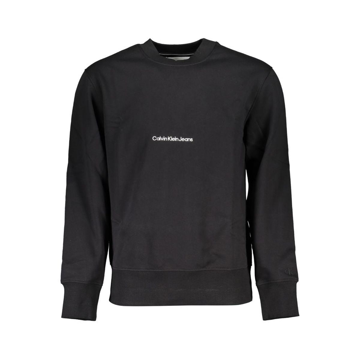 Calvin Klein Sleek Black Crew Neck Fleece Sweatshirt