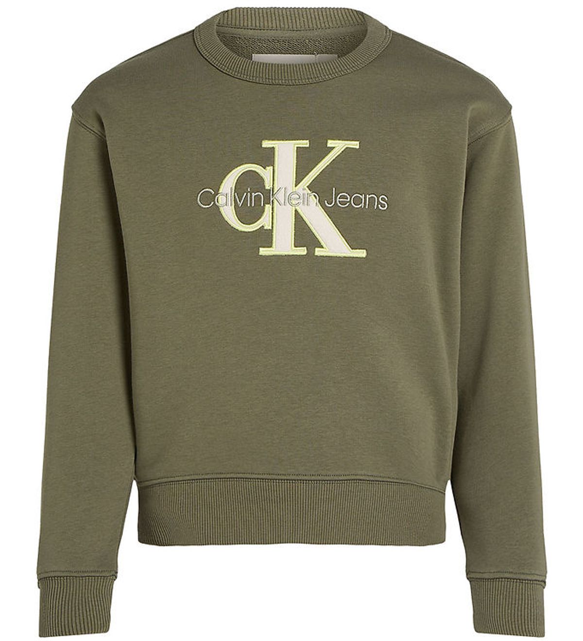 Calvin Klein Sweatshirt - Outlined Mono Relaxed - Dusty Olive