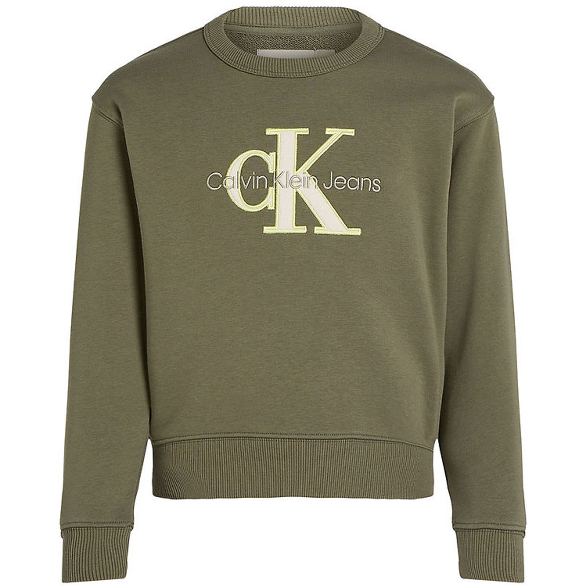 Calvin Klein Sweatshirt - Outlined Mono Relaxed - Dusty Olive