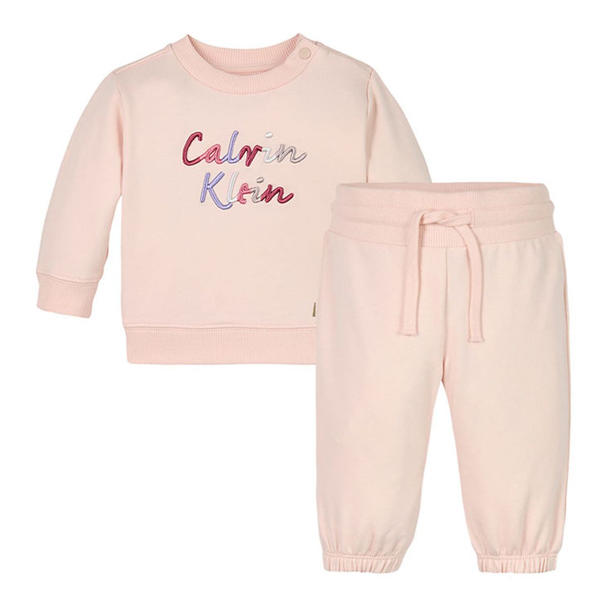 Calvin Klein Sweatsæt - Colour Logo - Silver Peony Pink