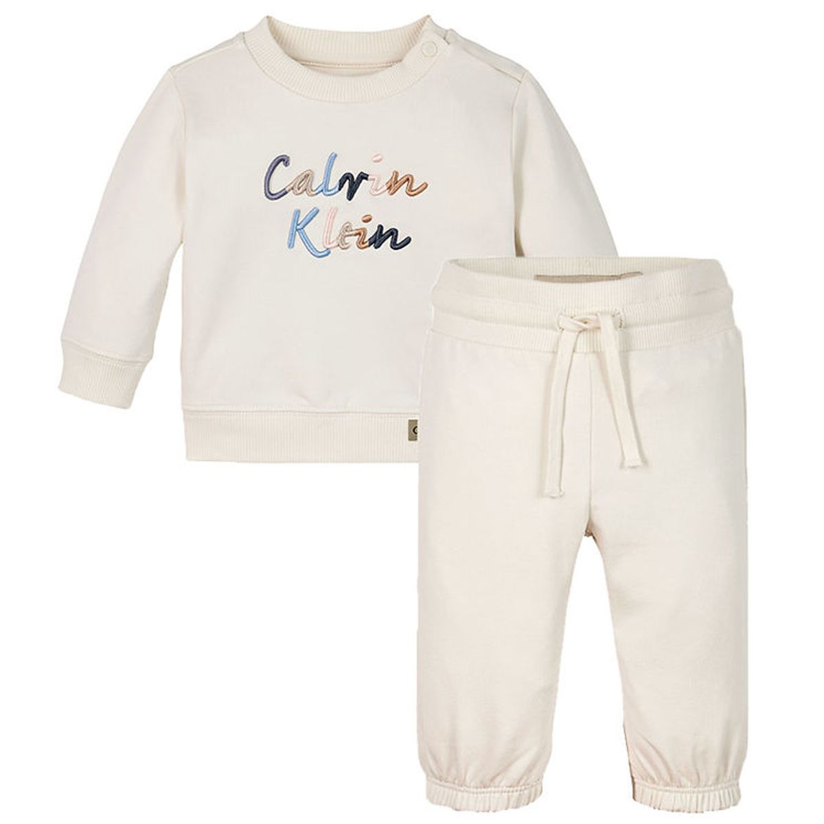 Calvin Klein Sweatsæt - Colour Logo - Tofu White