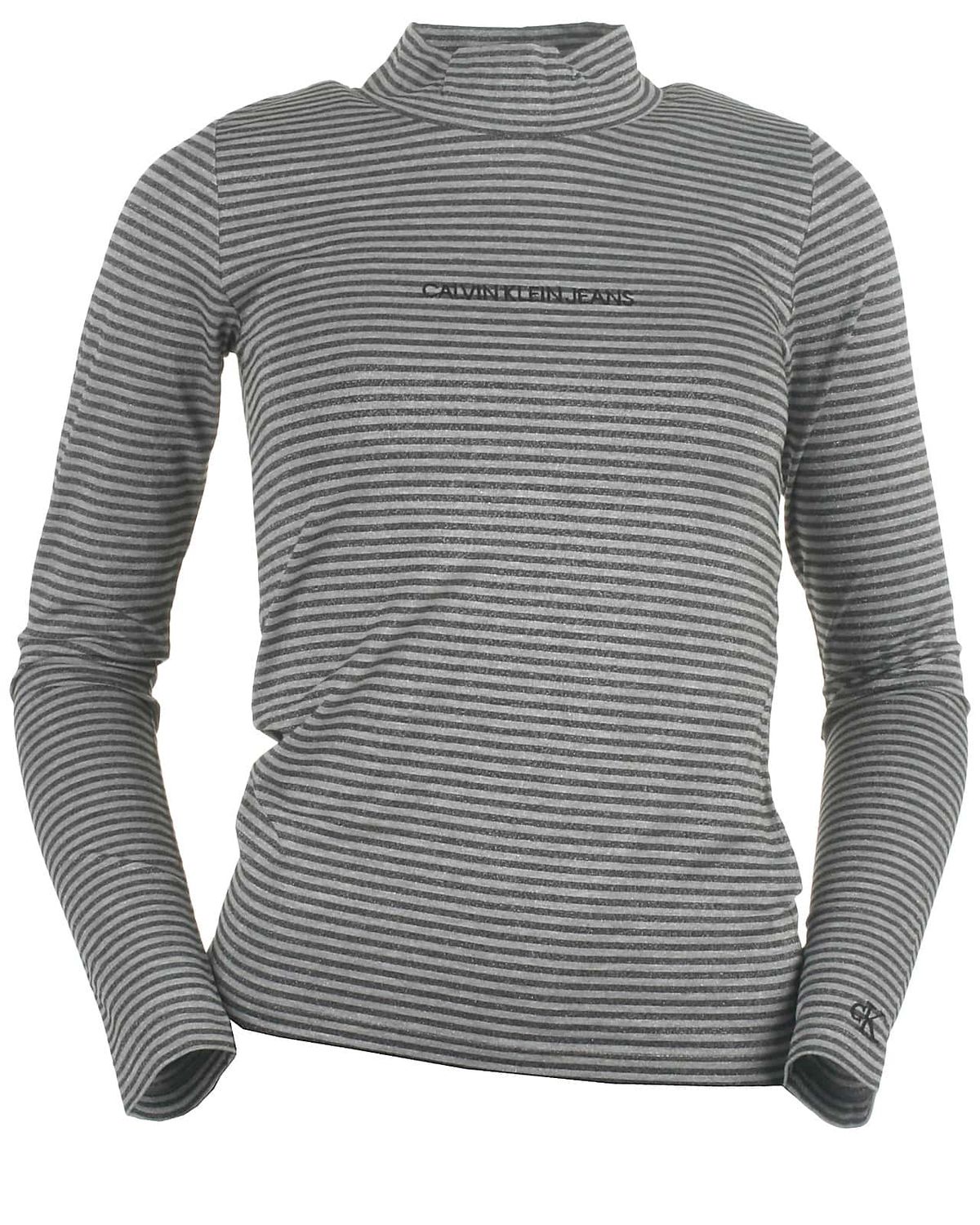 Calvin Klein t-shirt l/s, blackgrey - 116 - 6år