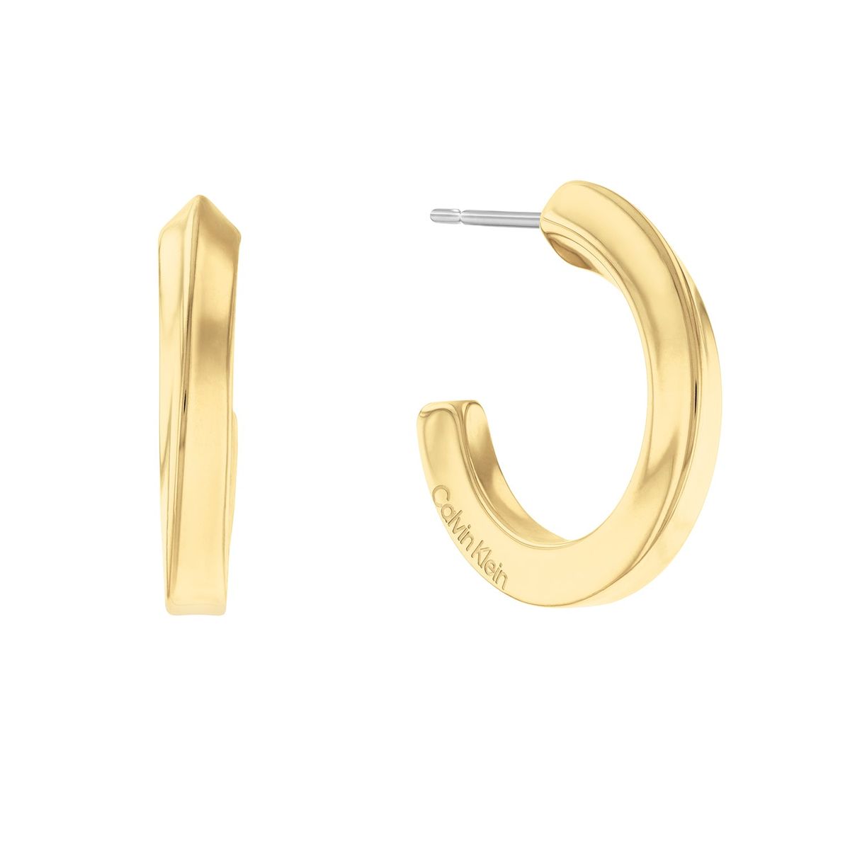 Calvin Klein - Twisted Ring creoler guld PVD