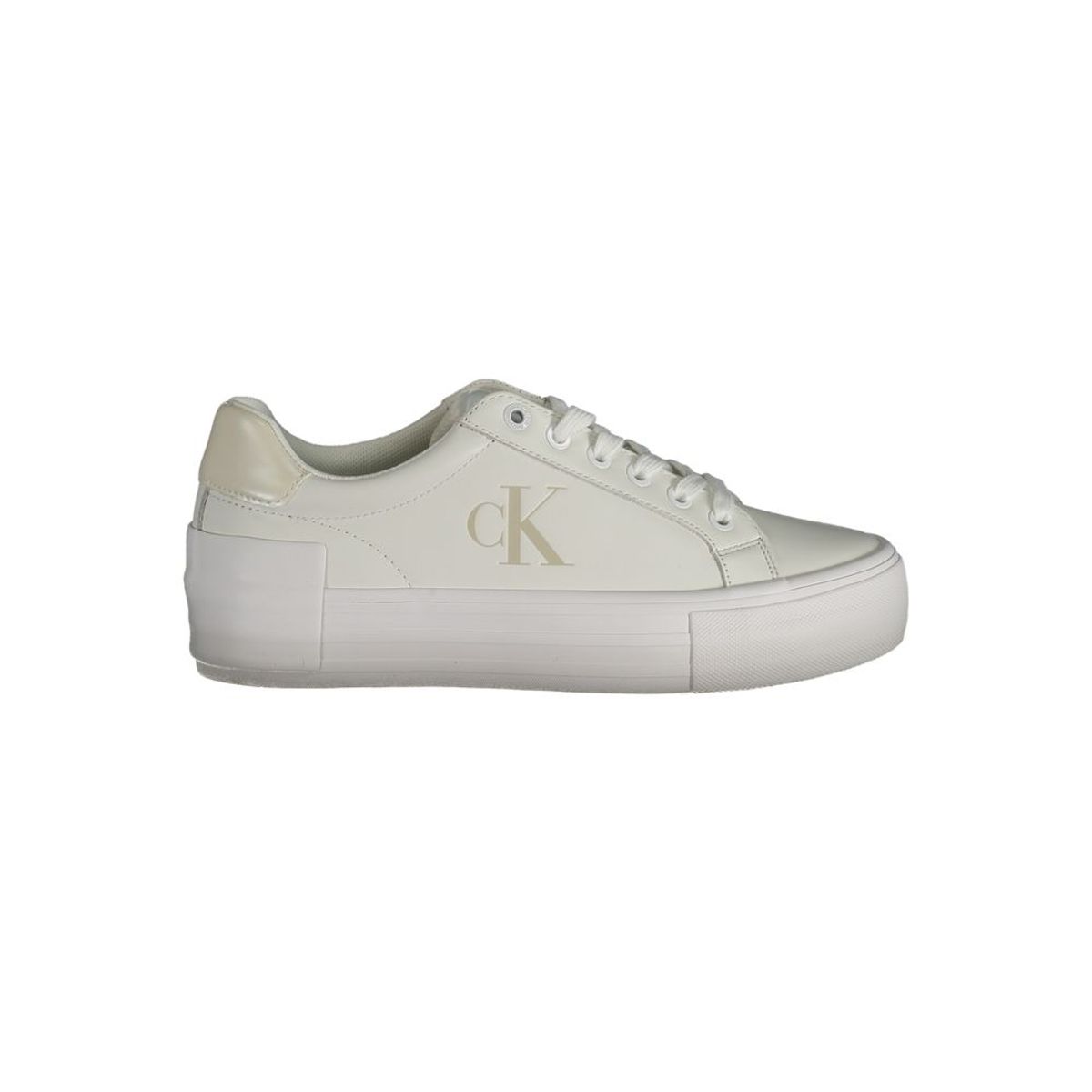 Calvin Klein White Leather Dame Sneakers