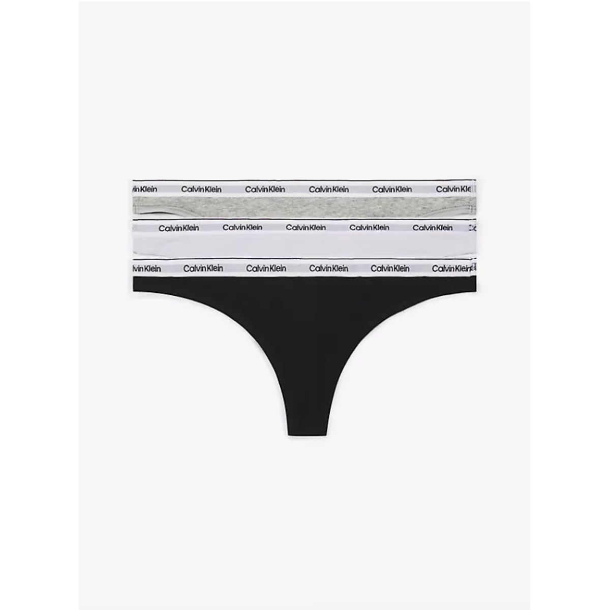 Calvin Klein Women 3-pack Thong Qd5209e Black/white/grey-3x-large