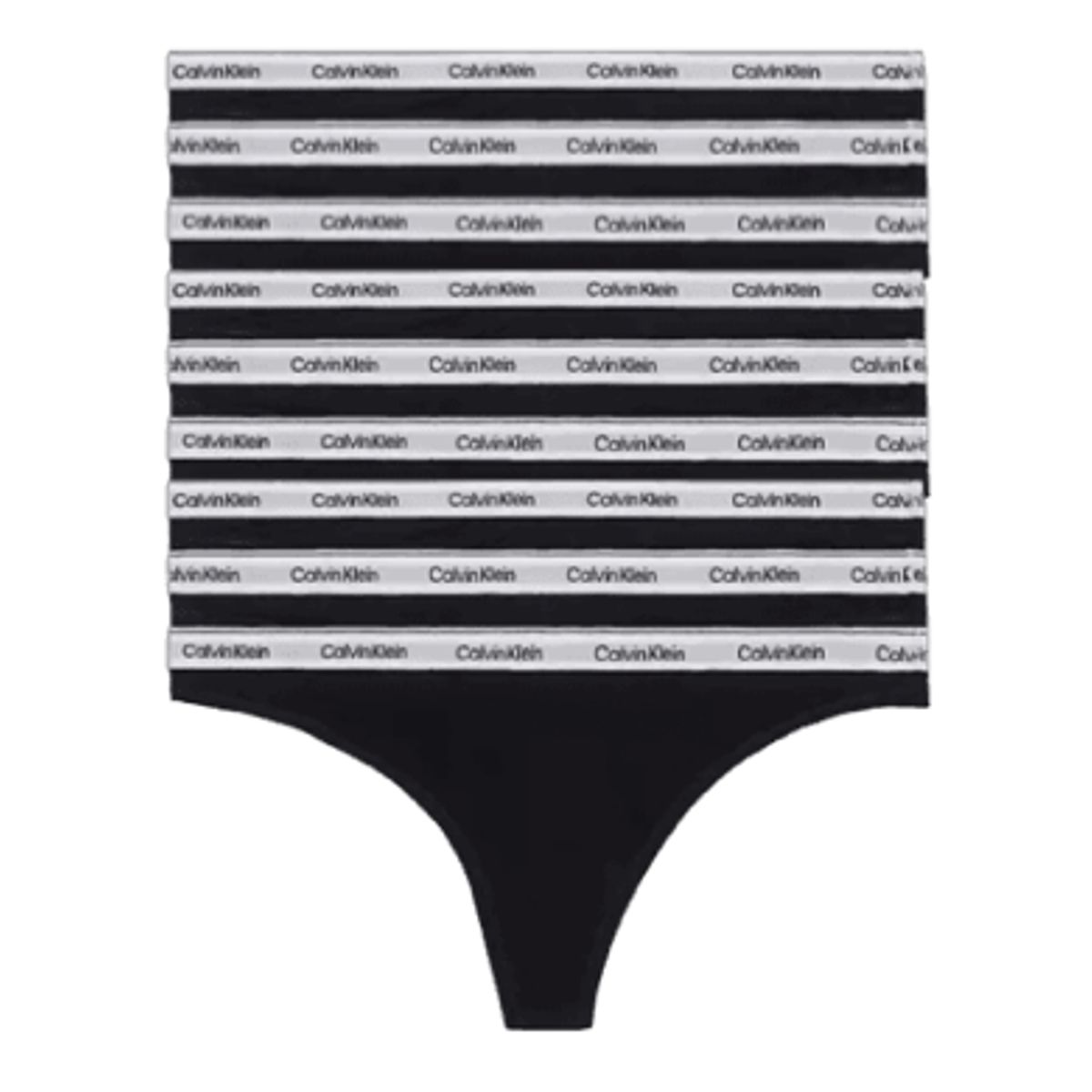 Calvin Klein Women 9-pack Thong Qd5209e Black-x-large