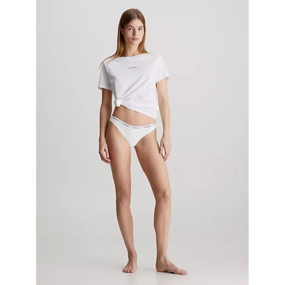 Calvin Klein Women Thong Qd5043e White