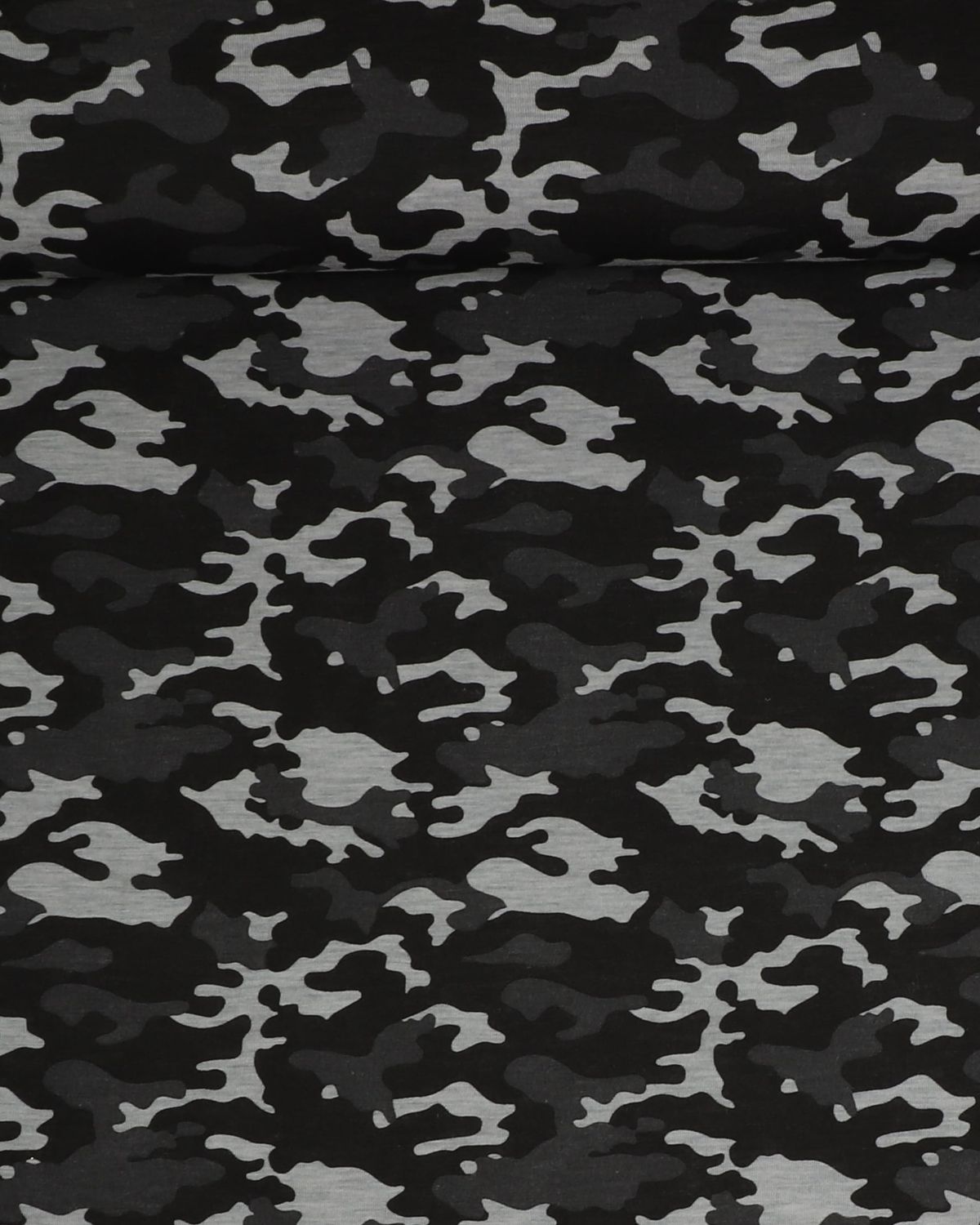 Camouflage, mørkegrå/lysegrå/sort - Uld/polyester jersey - Polyester, Uld