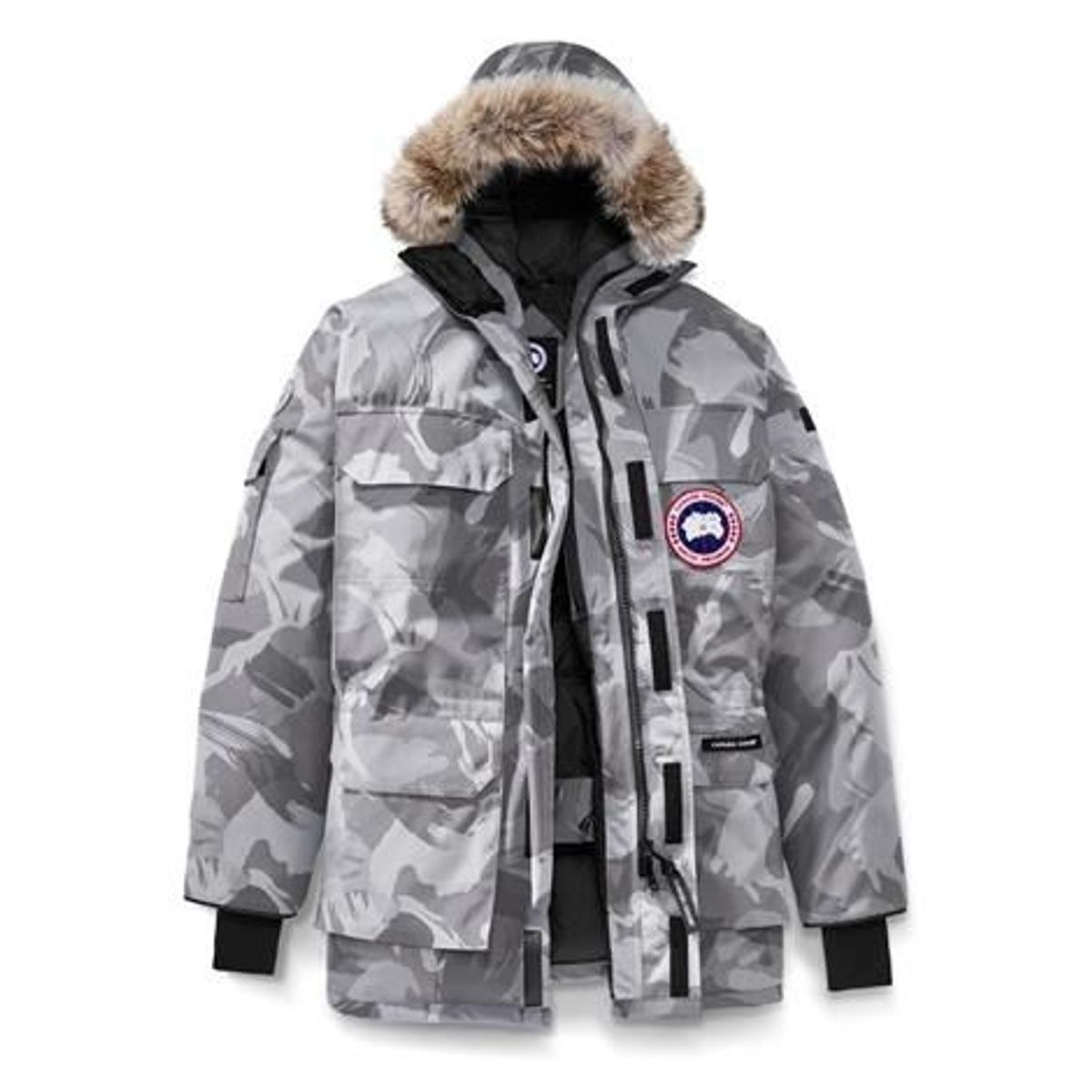 Canada Goose Mens Expedition Parka, Grey Brush Camo