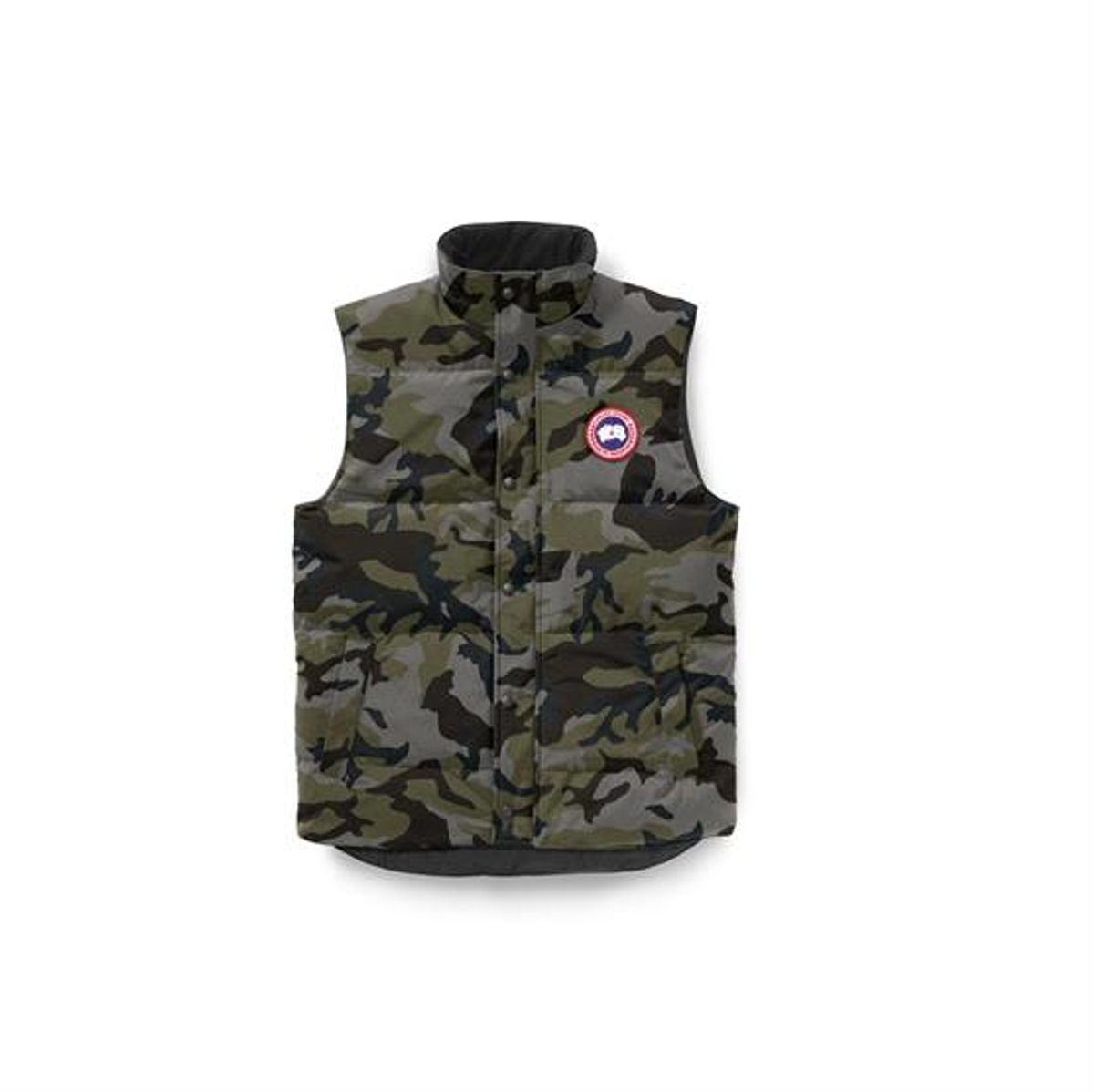 Canada Goose Mens Garson Crew Vest, Classic Camo Coastal