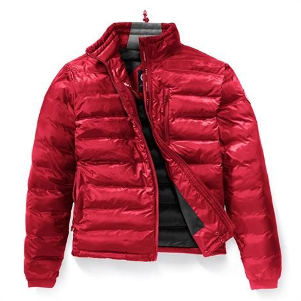 Canada Goose Mens Lodge Jacket, Red / Black