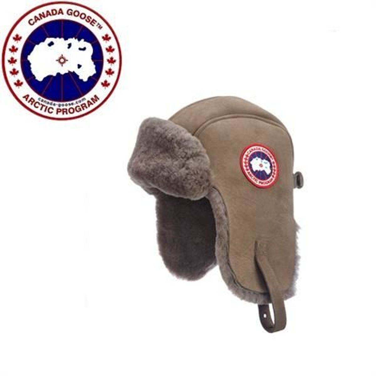 Canada Goose Suede Shearling Pilothat, Brown