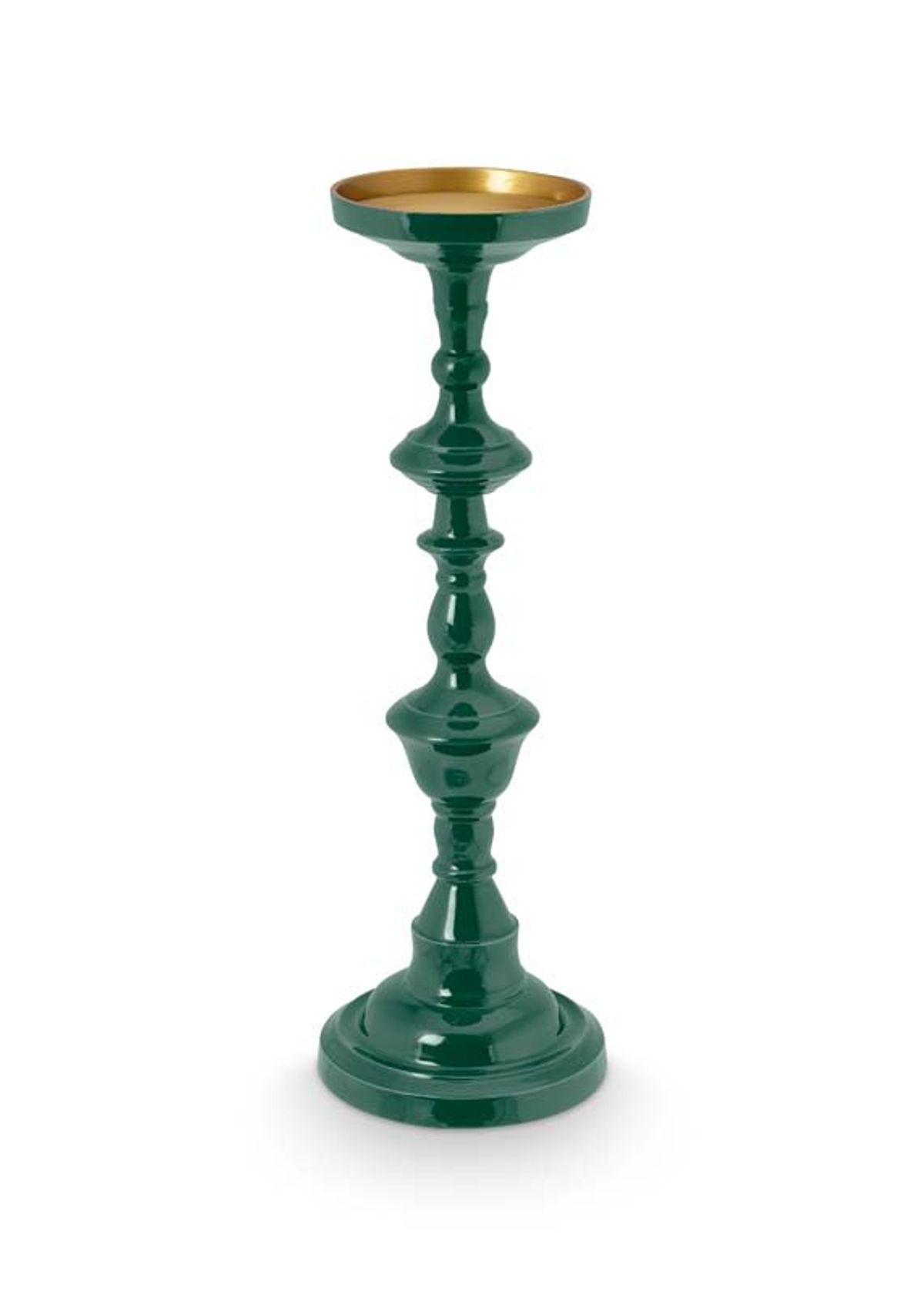 Candle Holder Large Metal Dark Green 46cm