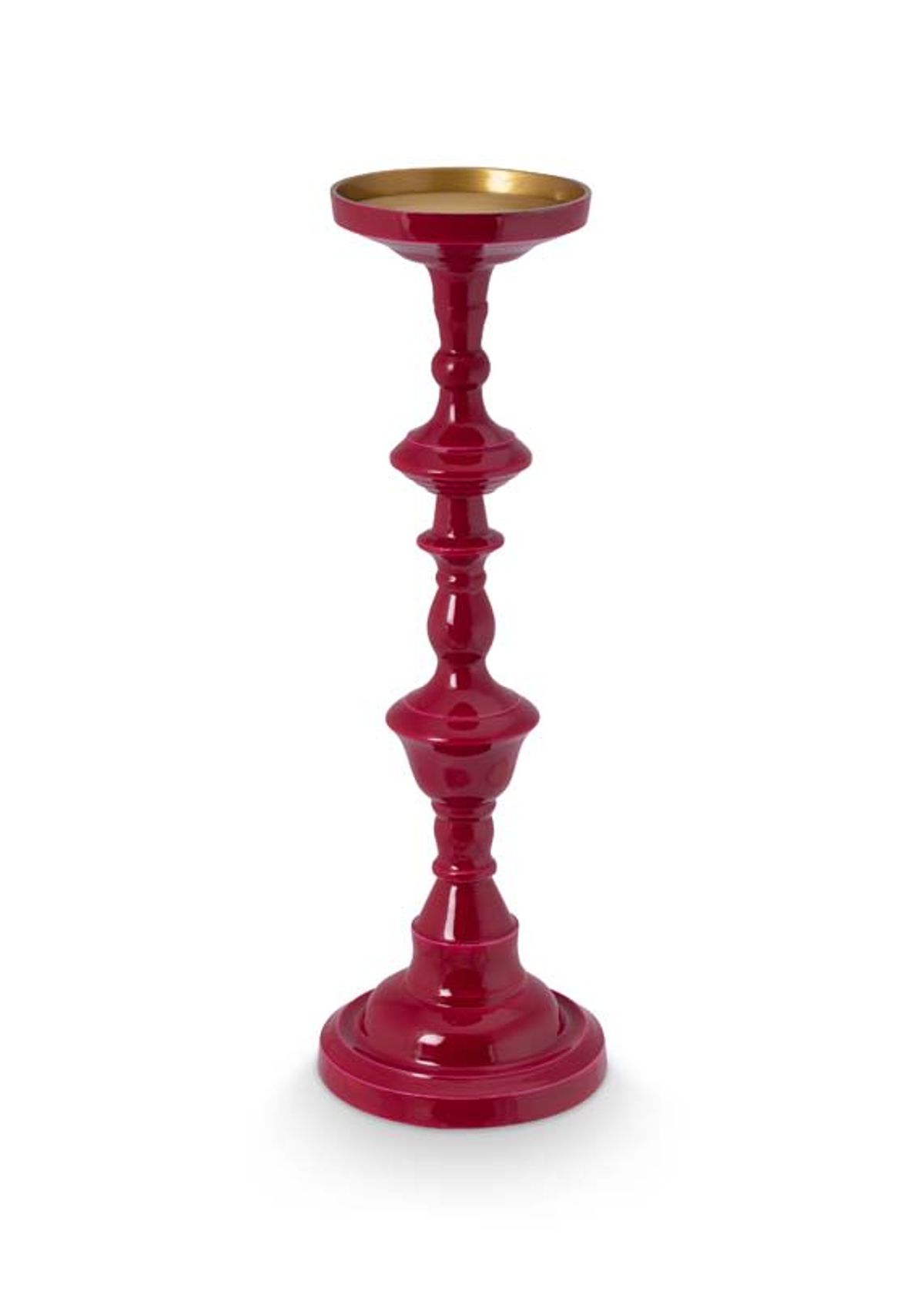 Candle Holder Large Metal Dark Pink 46cm