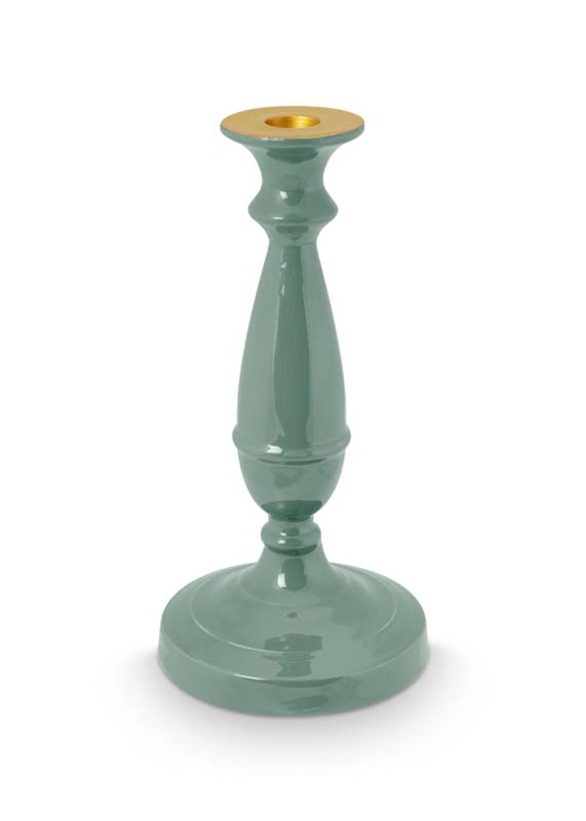 Candle Holder Small Metal Light Green 24cm