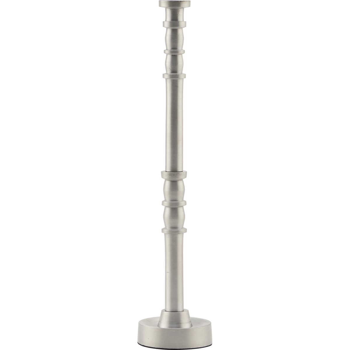 Candle stand, HDJersey, Silver oxidized - Silver oxidized / Aluminium , Iron / h: 28 cm, dia: 6 cm