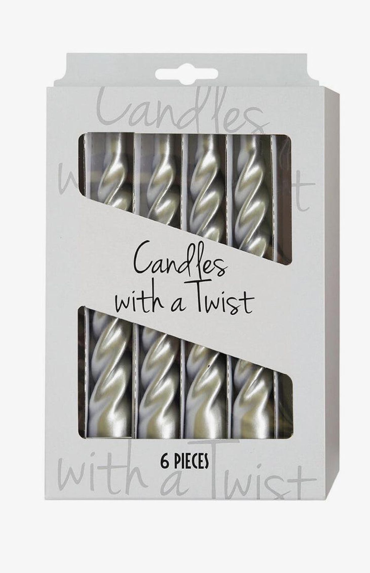 Candles with a twist | 6 pieces - Blå