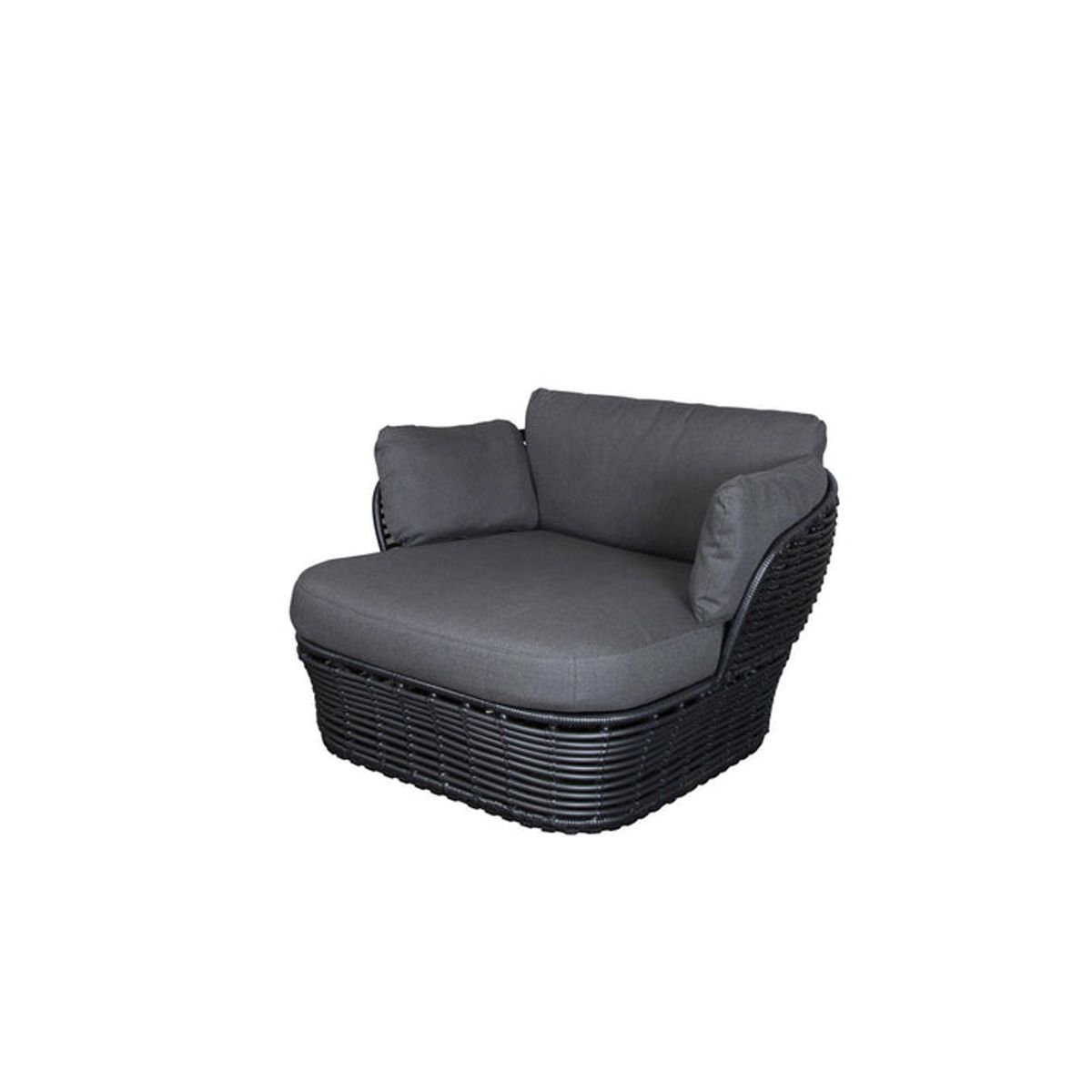 CANE-LINE BASKET LOUNGESTOL - GRAPHITE WEAVE 110