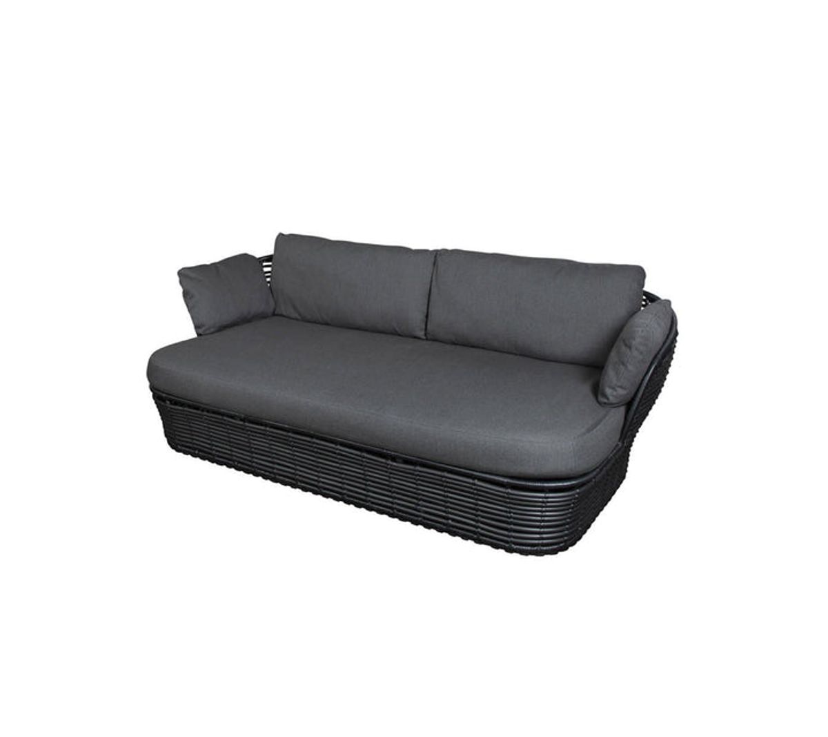 CANE-LINE BASKET SOFA 2/PERS - GRAPHITE WEAVE 201