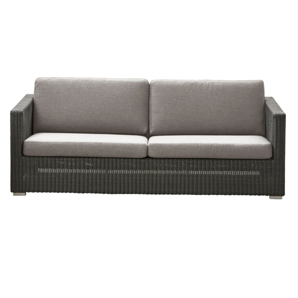 CANE-LINE CHESTER SOFA 3/PERS INKL. TAUPE HYNDER - GRAPHITE 197