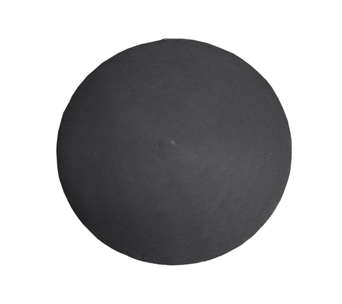 CANE-LINE CIRCLE TæPPE - DARK GREY 200