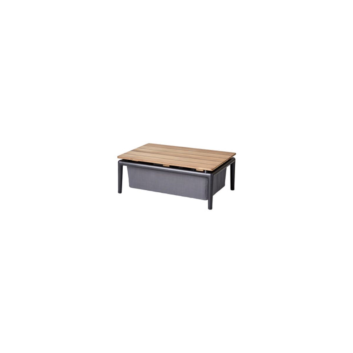 CANE-LINE CONIC BOX BORD GREY - TEAK 74