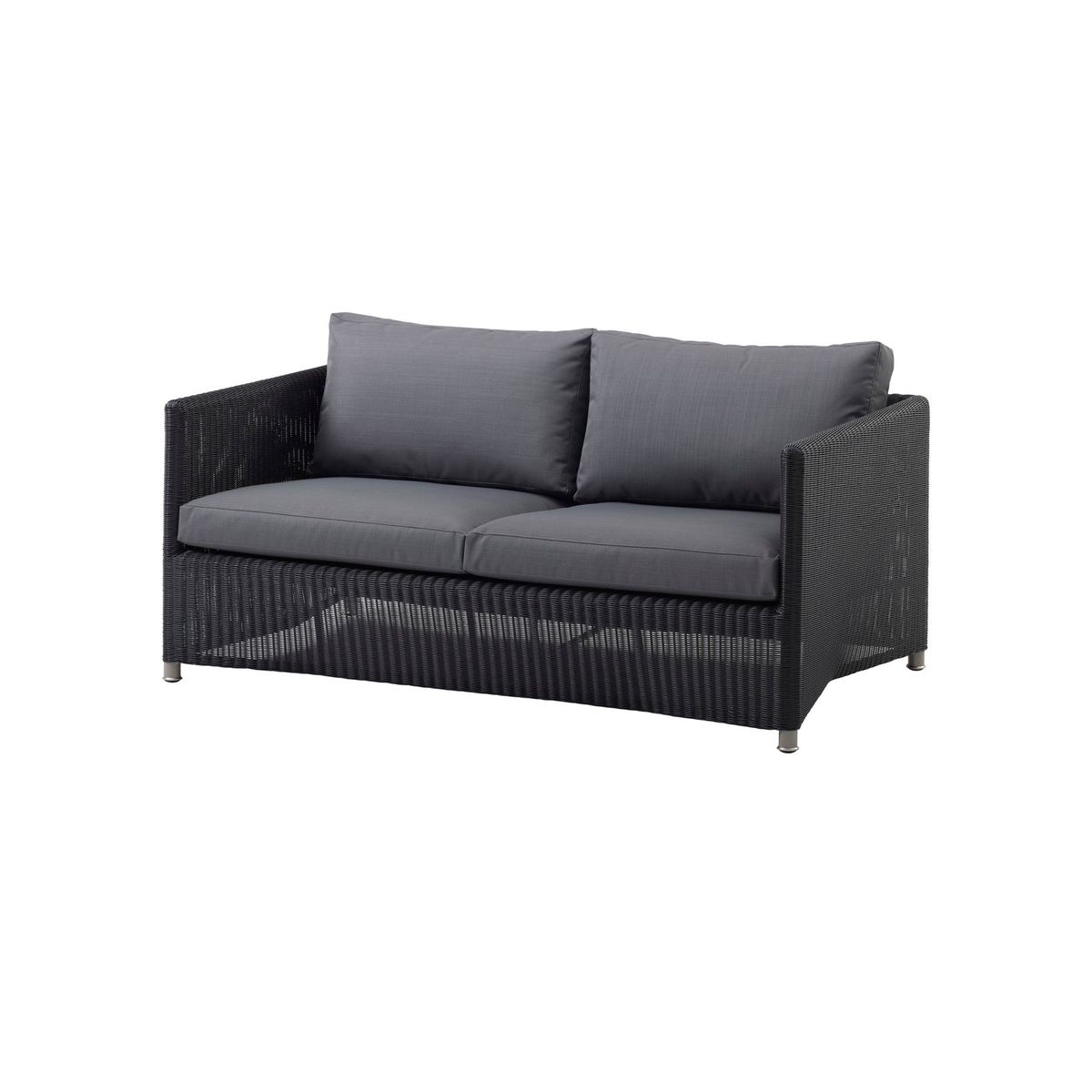 CANE-LINE DIAMOND 2-PERS/SOFA - GRAPHITE WEAVE 150