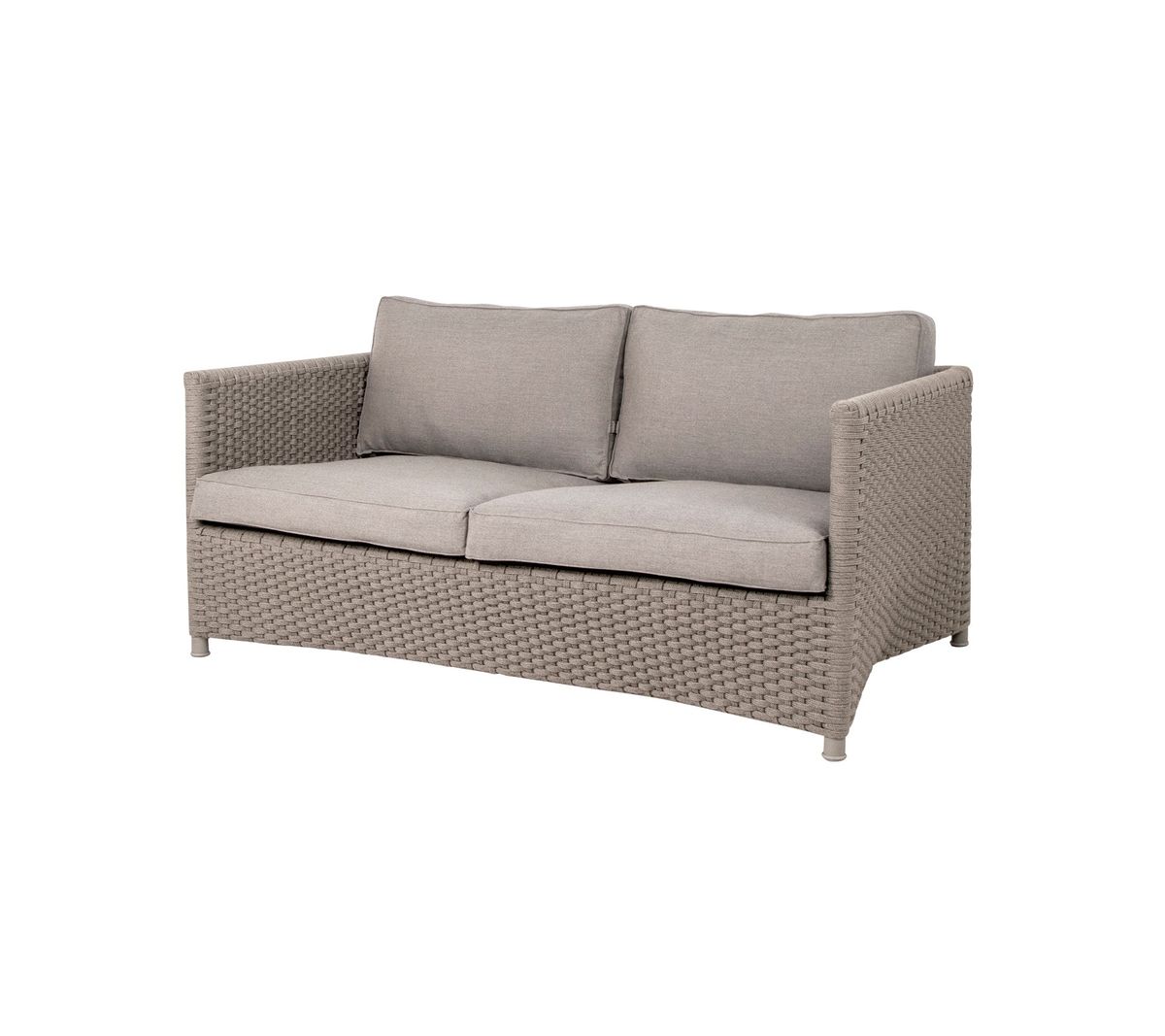 CANE-LINE DIAMOND 2-PERS/SOFA - TAUPE WEAVE 150