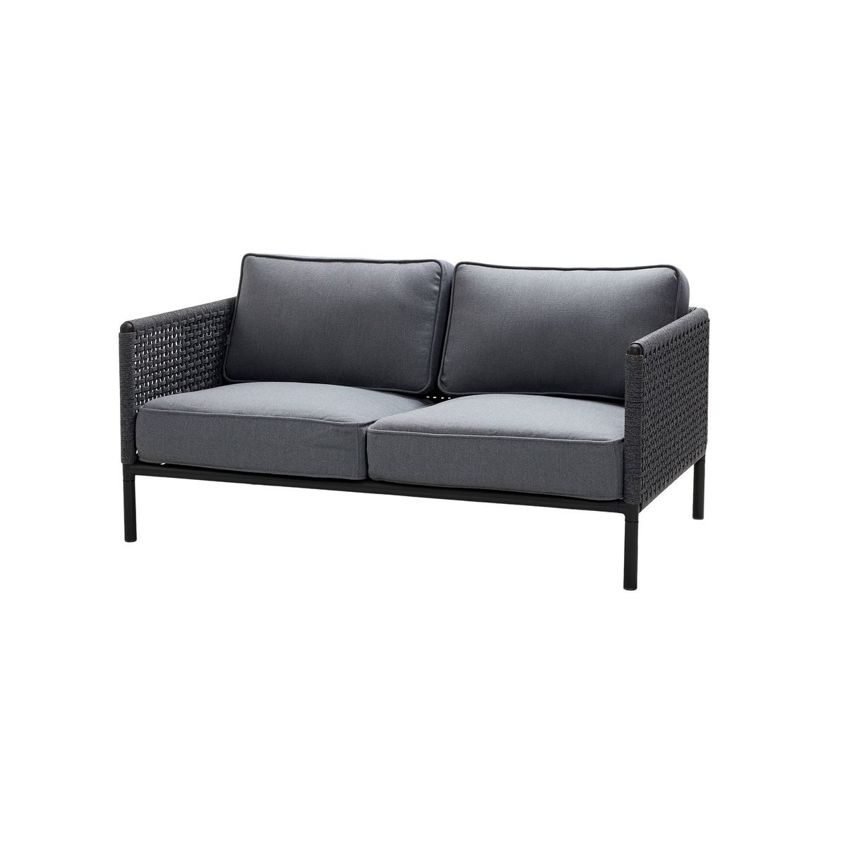 CANE-LINE ENCORE 2-PERS/SOFA - LAVA GREY 161