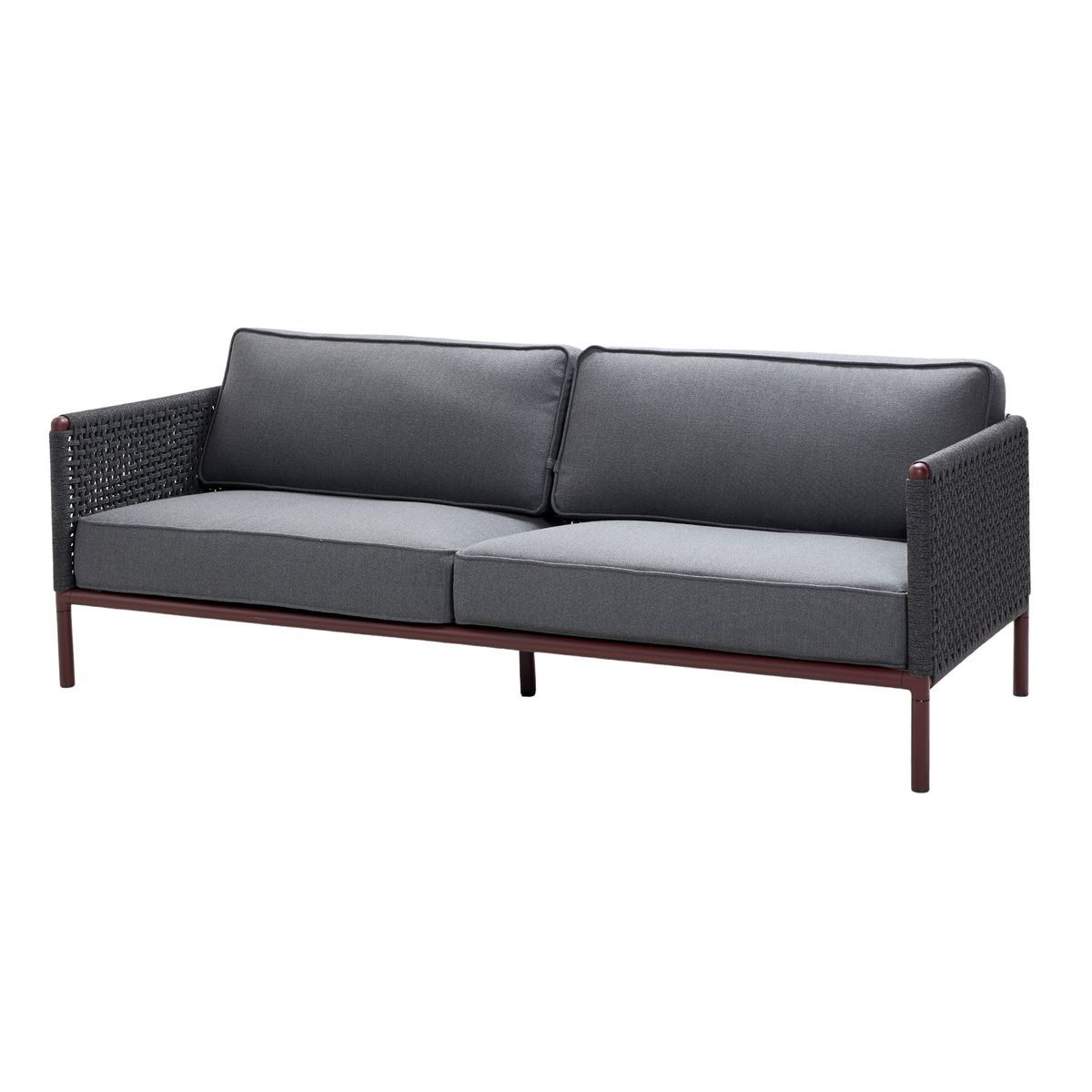 CANE-LINE ENCORE 3-PERS/SOFA - BORDEAUX 221