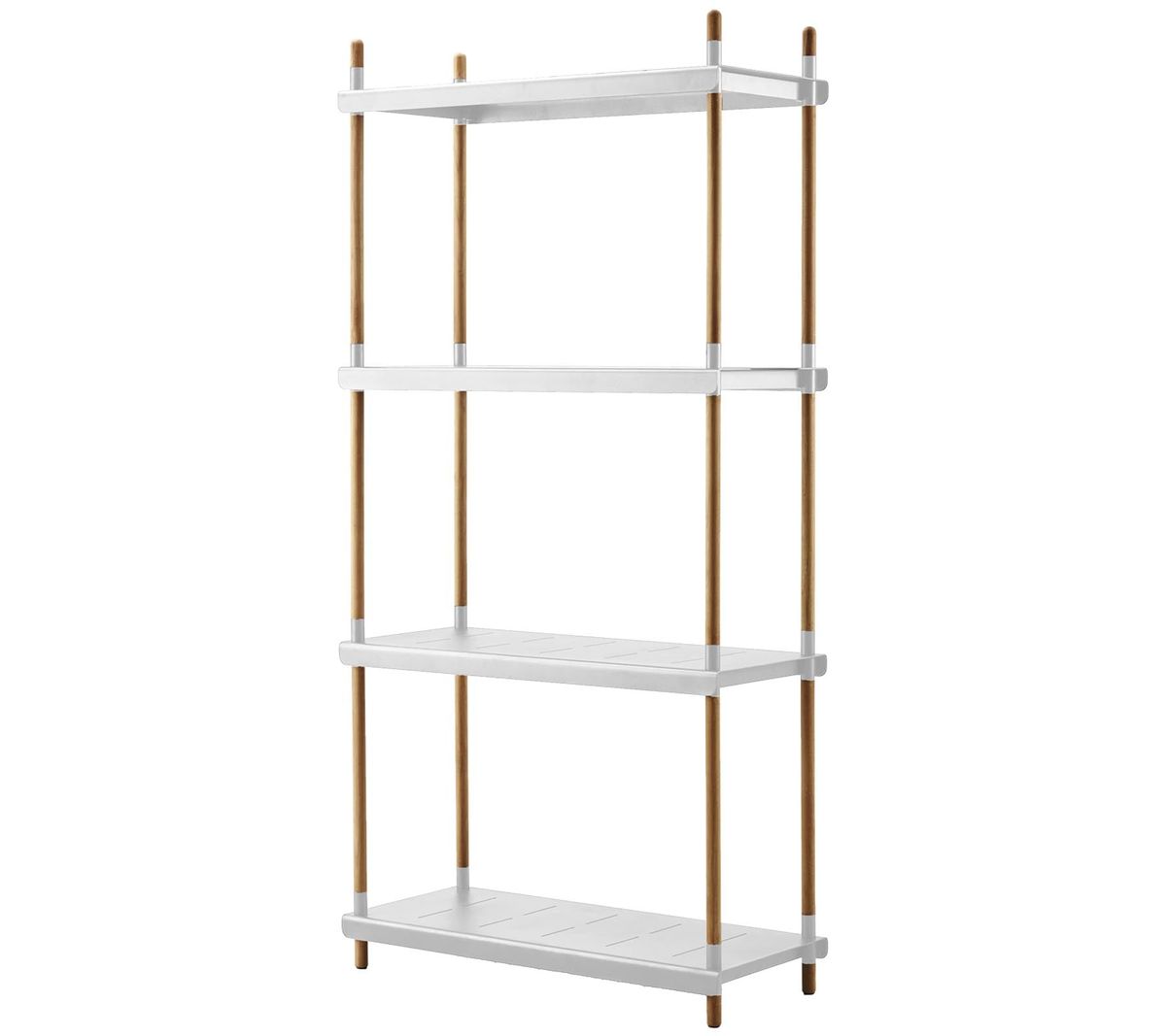 CANE-LINE FRAME REOL SYSTEM KOMPLET - WHITE ALUMINIUM/TEAK 204