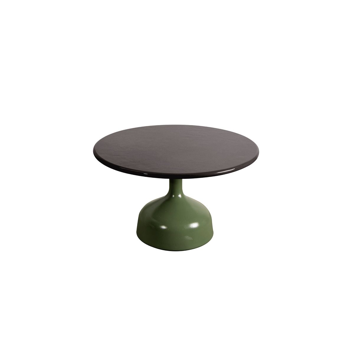 CANE-LINE GLAZE SOFABORD STOR - OLIVE GREEN ALUMINIUM 39