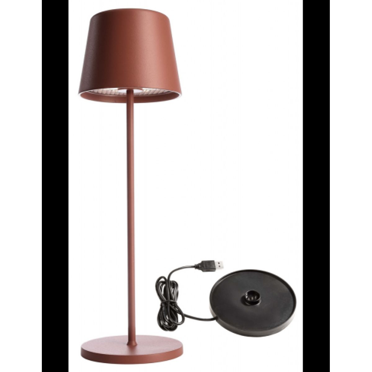 Canis inden-/udendørs trådløs bordlampe H37 cm 3,5W LED - Mat terracotta