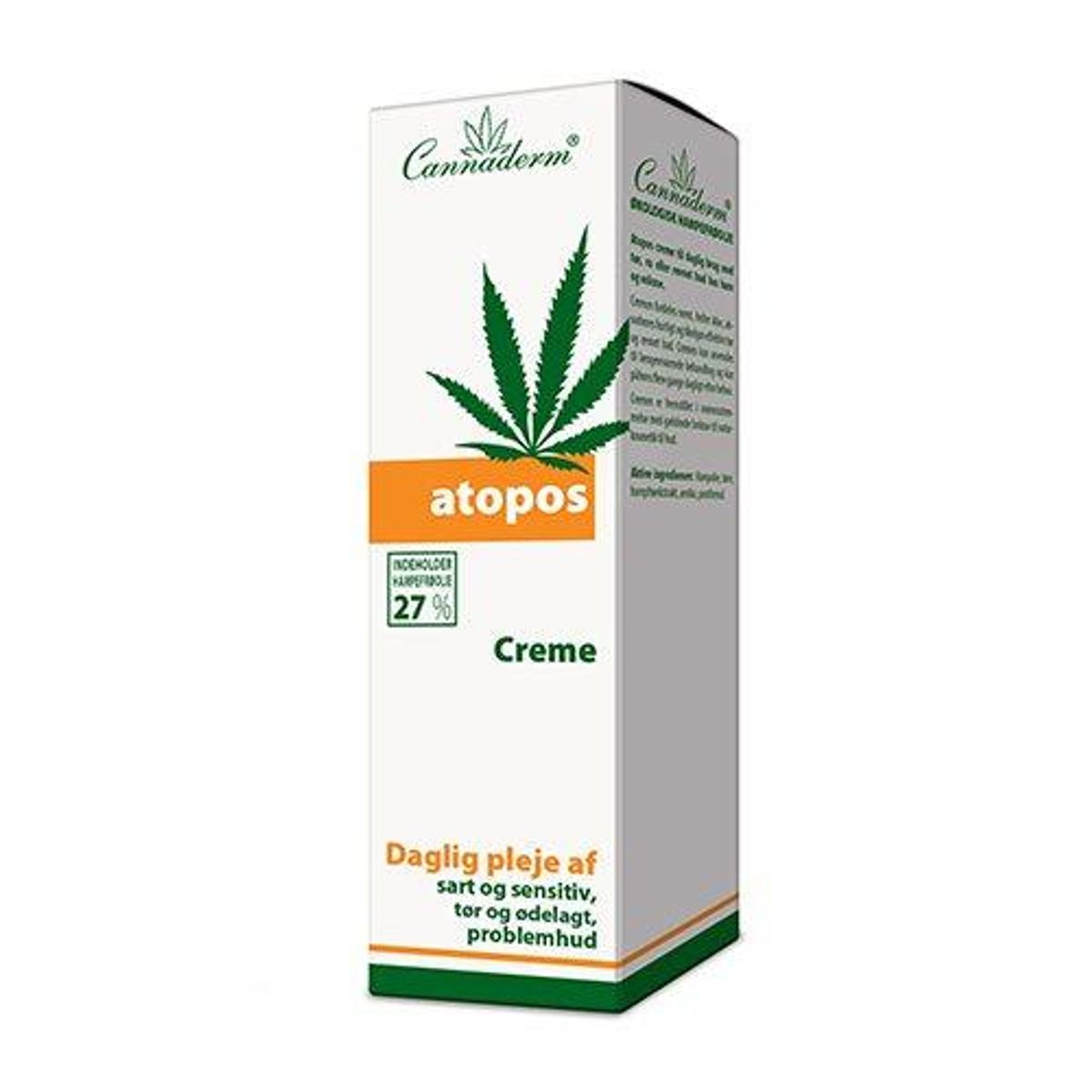 Cannaderm Atopos Creme t. sart & sensitiv hud, 75g.