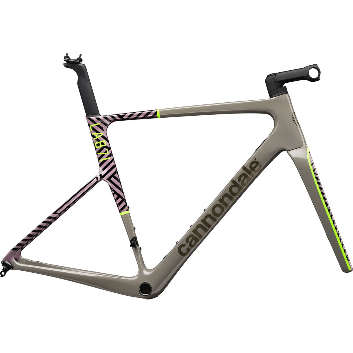 Cannondale LAB71 SuperSix EVO Frameset 2023 - Stealth/Acid Lime