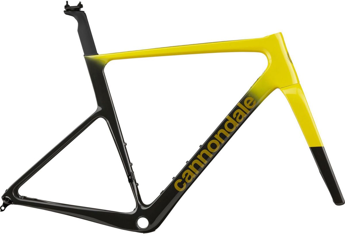 Cannondale SuperSix EVO HiMod Frameset 2023 - Sort/Gul