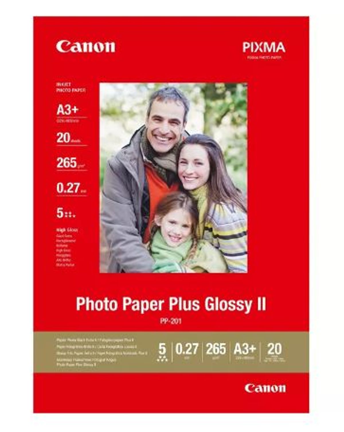 Canon A4 photo paper plus glossy ll pp-201 265g 20stk