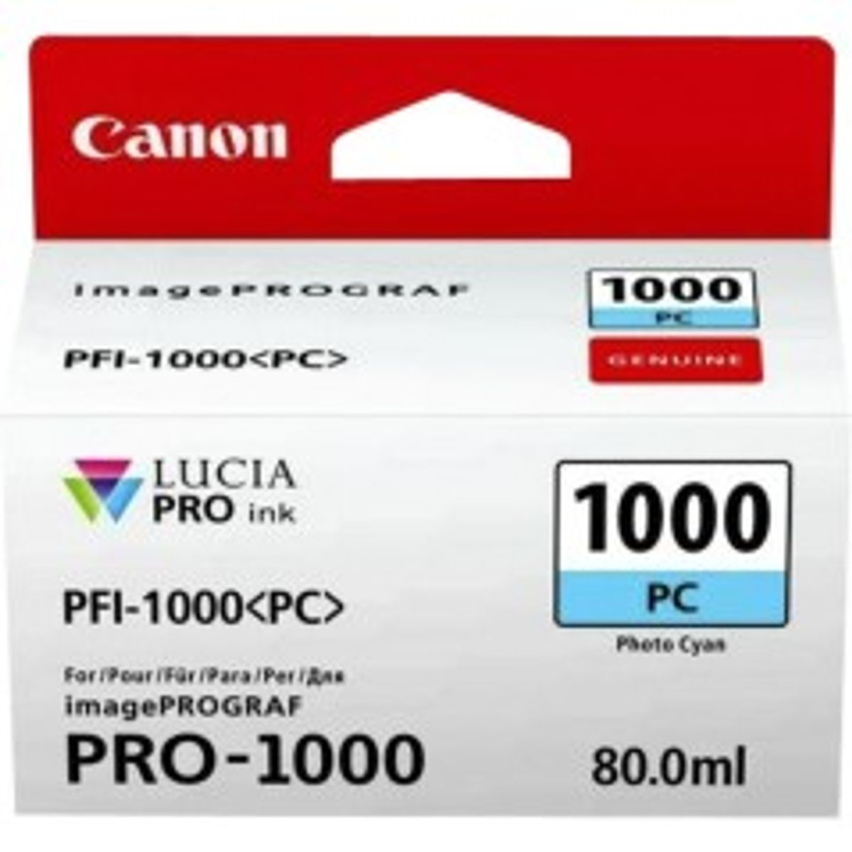 Canon PFI 1000 PC Fotocyan 5140 sider Blækbeholder 0550C001