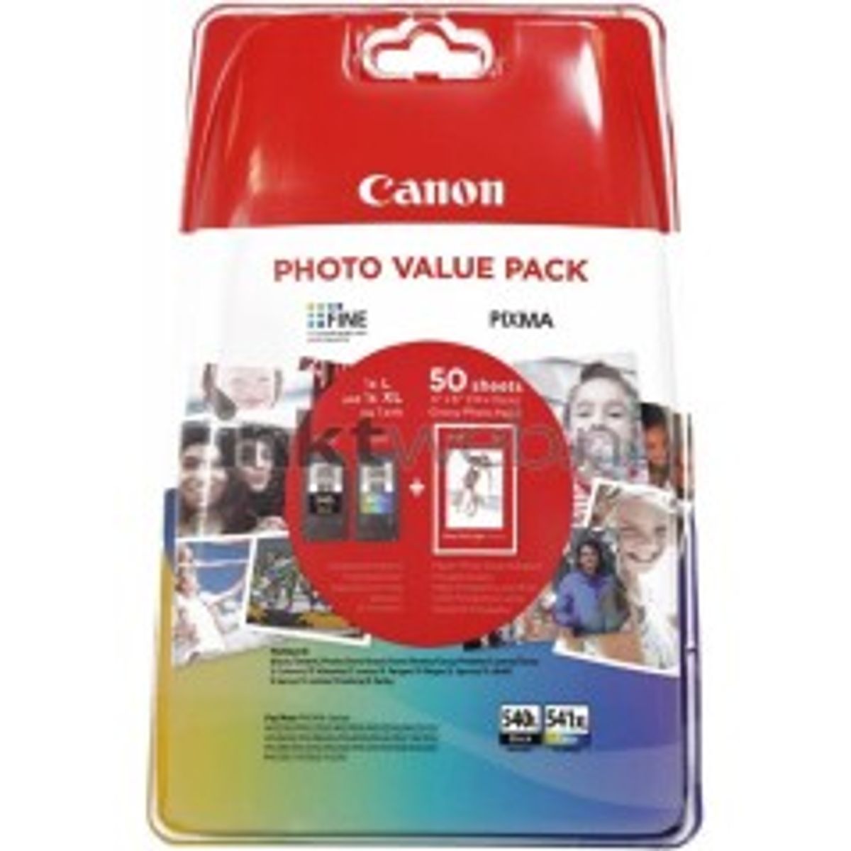 Canon PG 540L/CL-541XL Photo Value Pack Sort Farve (cyan, magenta, gul) Blækbeholder / papirsæt 5224B007