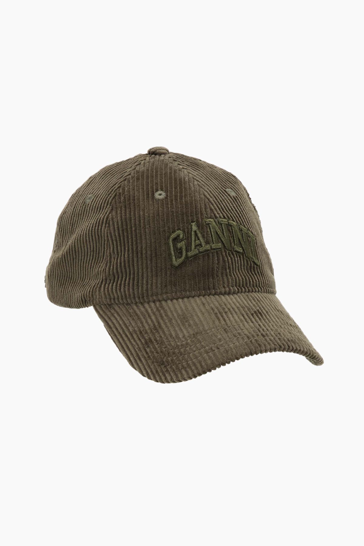 Cap Hat Corduroy A6427 - Military Olive - GANNI - Grøn One Size