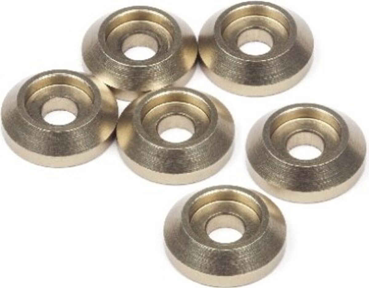 Cap Head Screw Cone Washer - Gold (6pcs) - Mv29127 - Maverick Rc