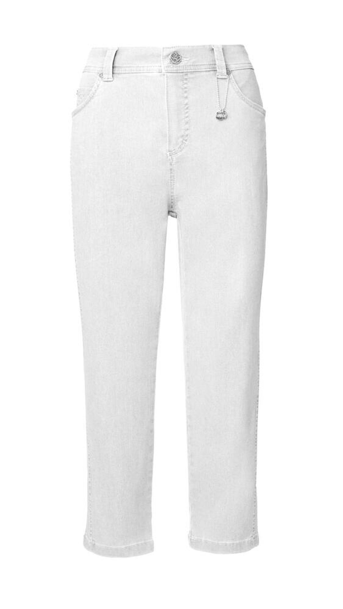 Capri Jeans - Dora Milano - Hvide - Anna Montana