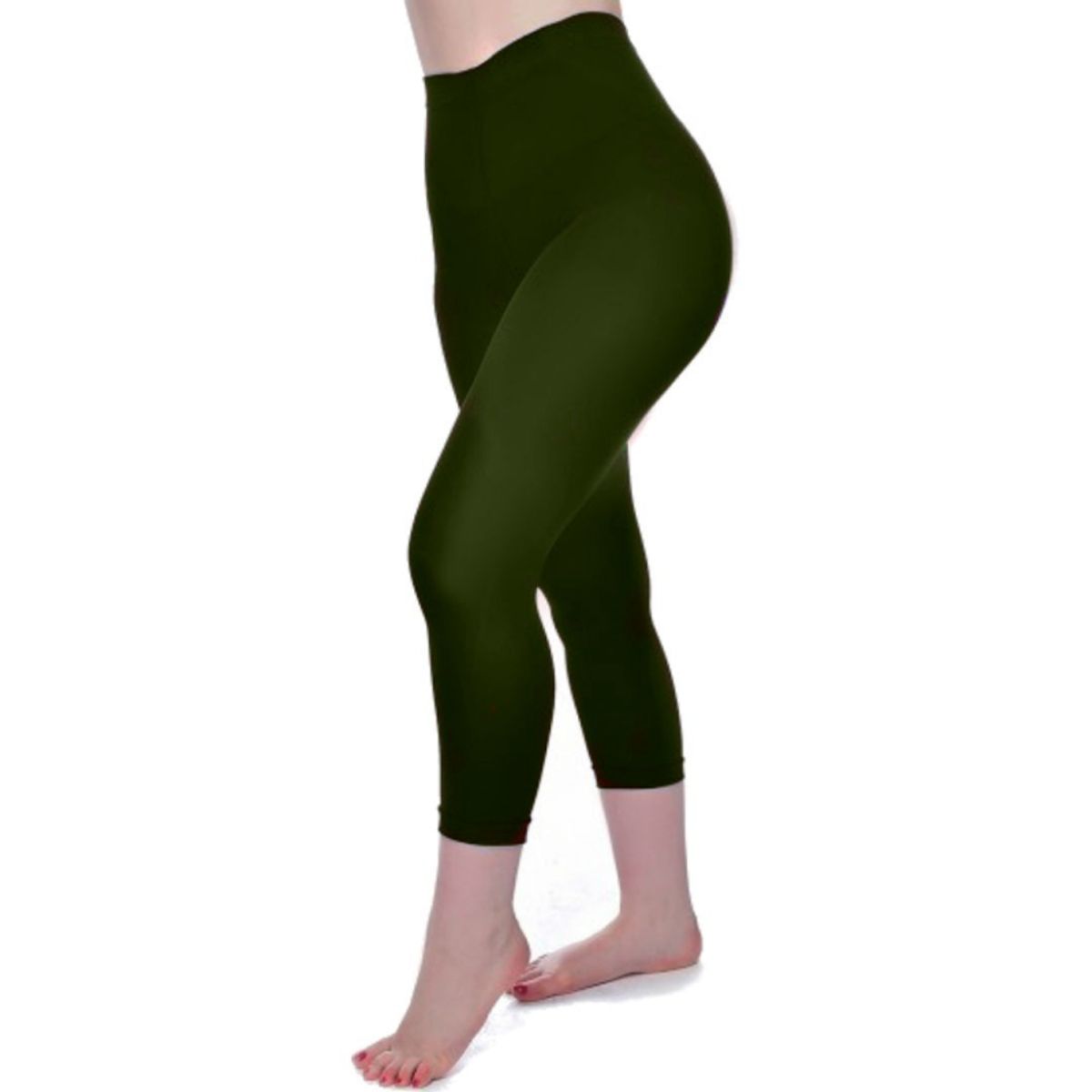 Capri Leggings - Dark Olive