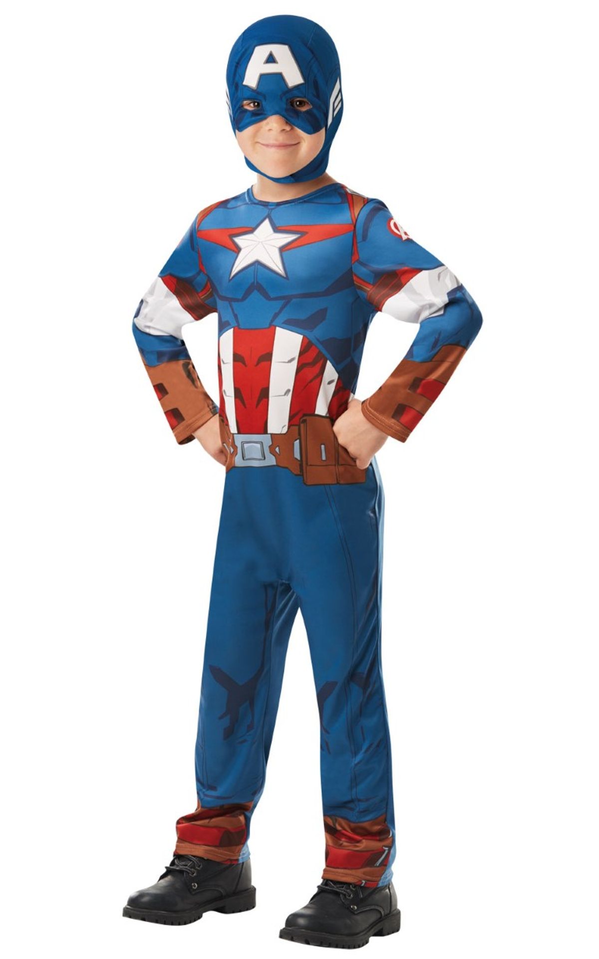 Captain America Classic Kostume Udklædningstøj (3-9 år)(Str. 104/S)