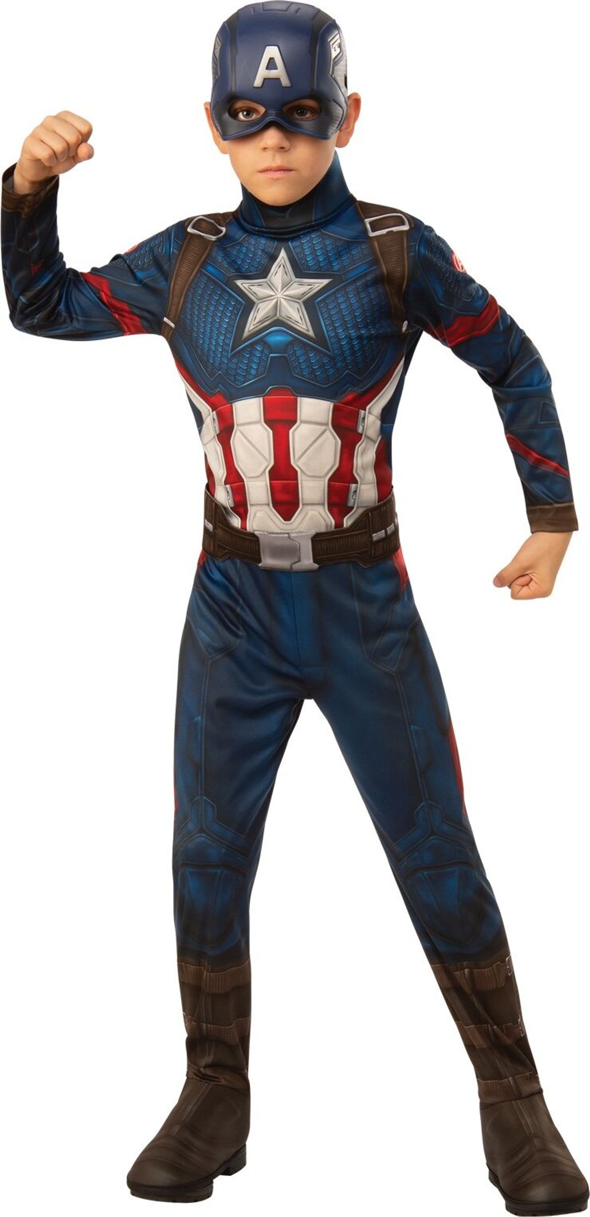 Captain America Kostume Til Børn - Marvel Avengers - 9-10 år