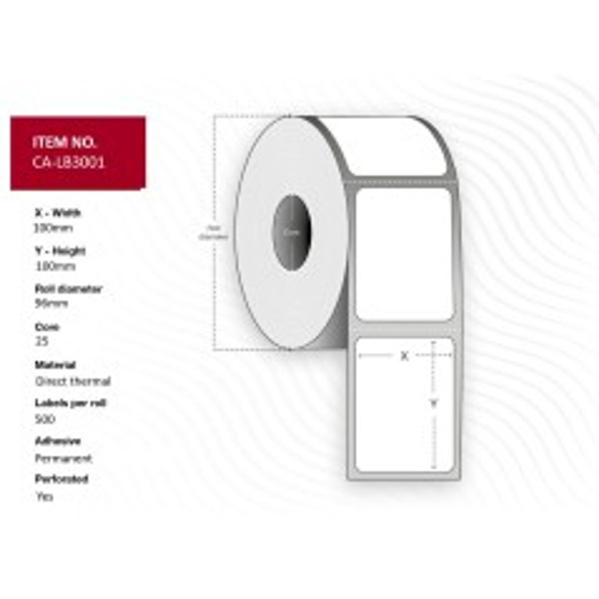 Capture Label 100x100, Core 25,