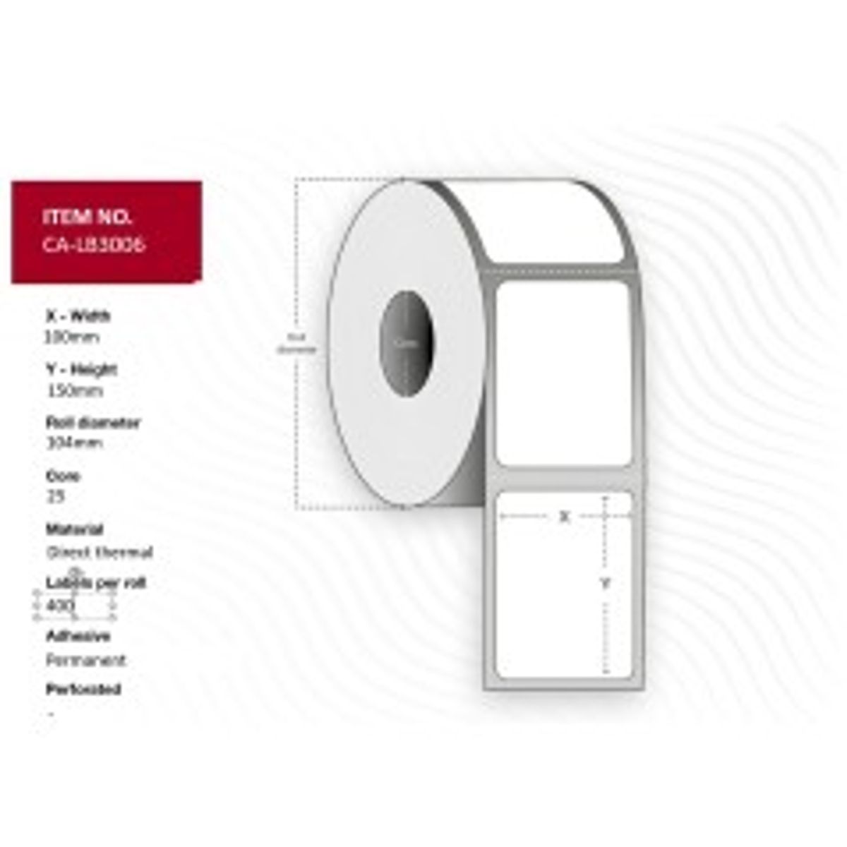 Capture Label 100x150, Core 25,