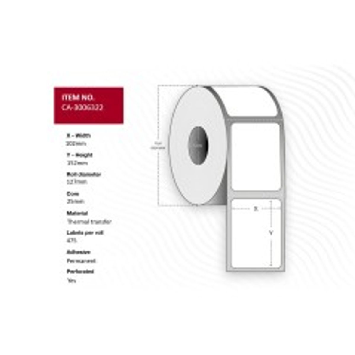 Capture Label 102 x 152mm, Core 25mm,