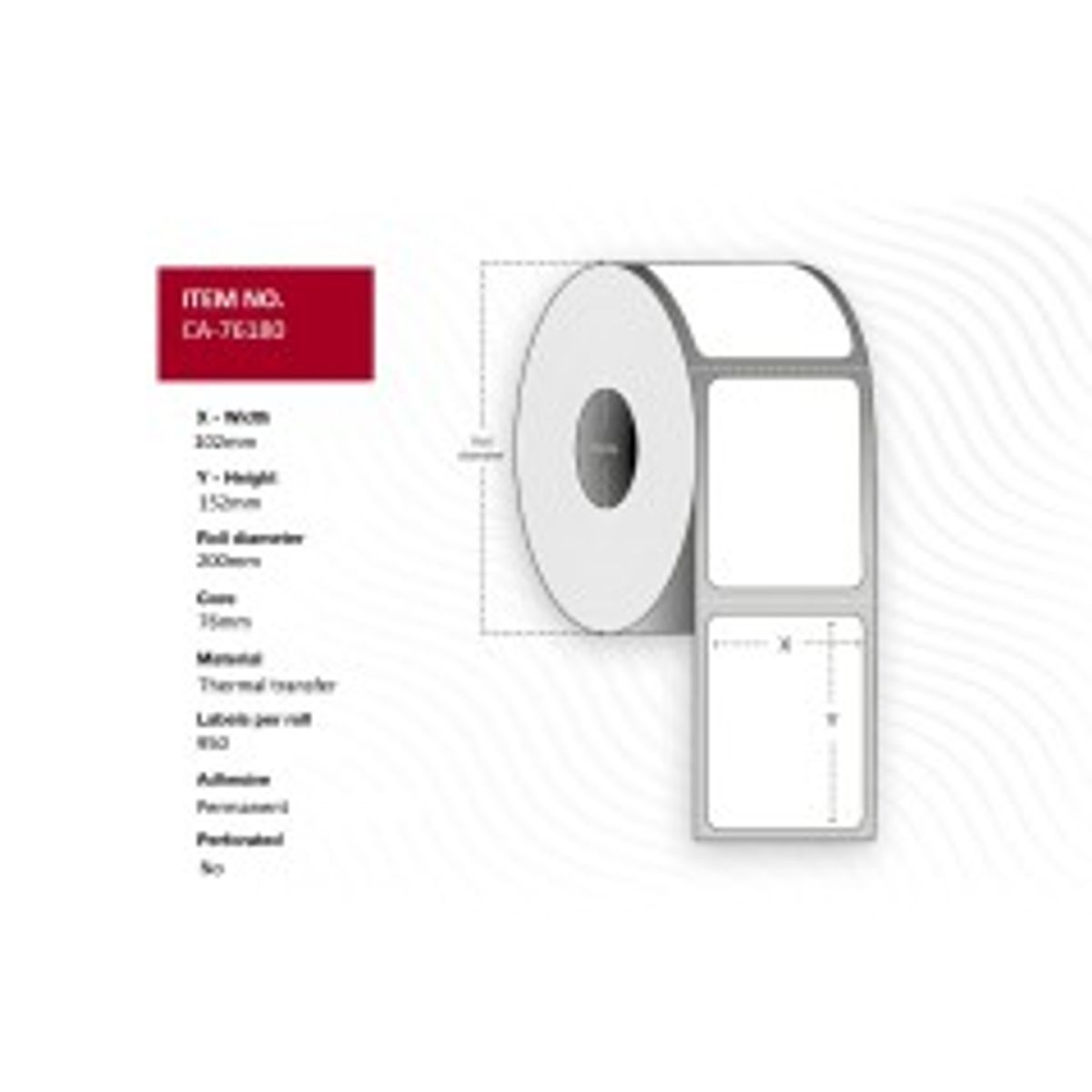 Capture Label 102 x 152mm, Core 76mm,